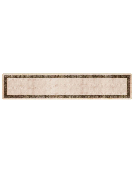 Runner Tappeto MARSA Nero 80 x 400 cm Poliestere e PVC