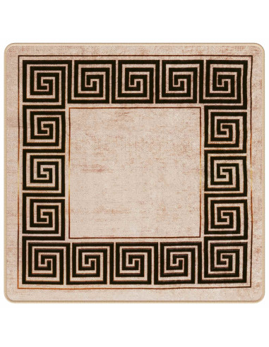 Runner Tappeto MARSA Nero 100 x 100 cm Poliestere e PVC