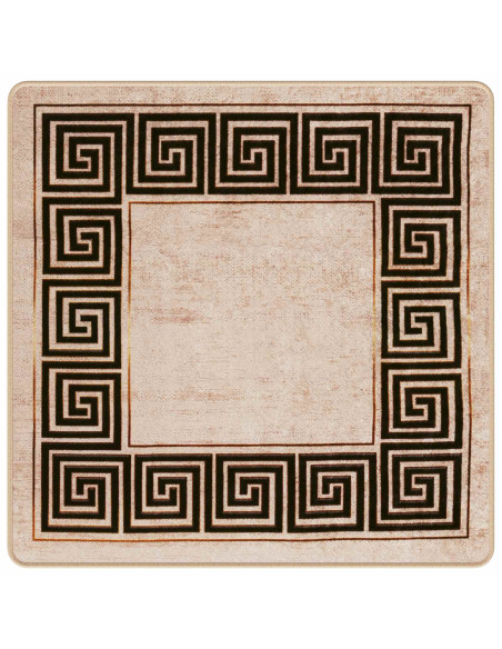 Runner Tappeto MARSA Nero 100 x 100 cm Poliestere e PVC
