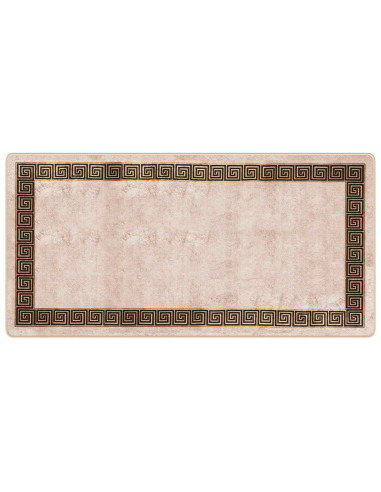 Runner Tappeto MARSA Nero 100 x 200 cm Poliestere e PVC