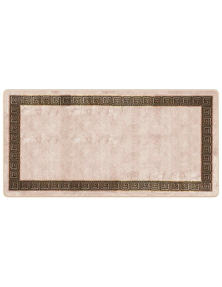 Runner Tappeto MARSA Nero 100 x 200 cm Poliestere e PVC