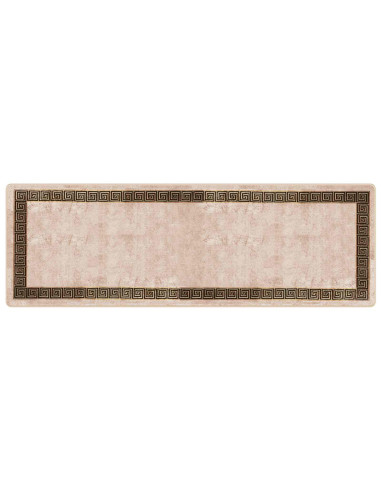 Runner Tappeto MARSA Nero 100 x 300 cm Poliestere e PVC