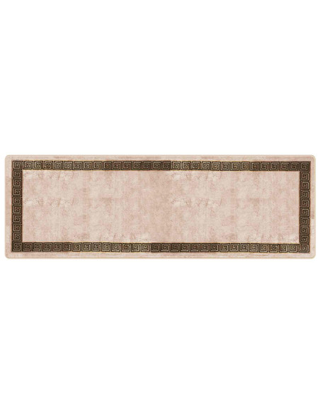 Runner Tappeto MARSA Nero 100 x 300 cm Poliestere e PVC