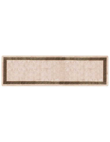 Runner Tappeto MARSA Nero 100 x 350 cm Poliestere e PVC