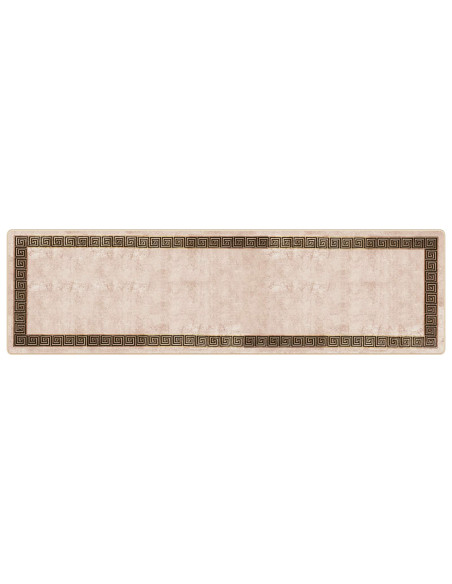 Runner Tappeto MARSA Nero 100 x 350 cm Poliestere e PVC