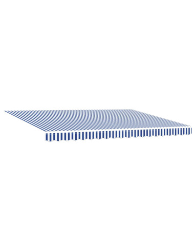 Tenda retrattile manuale con LED Blu e Bianco 4,5 × 3 m