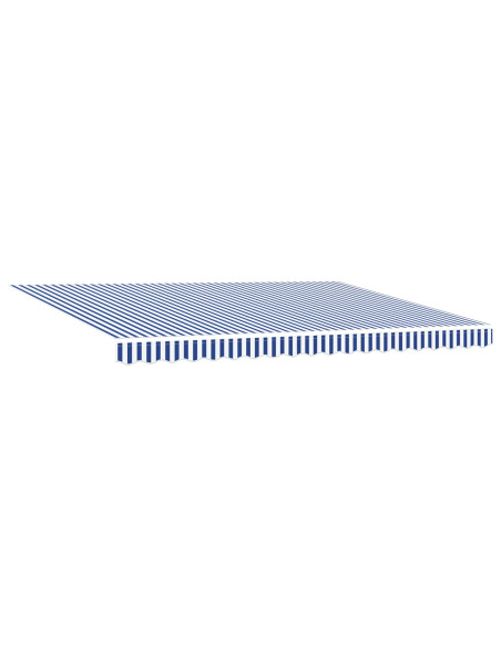 Tenda retrattile manuale con LED Blu e Bianco 4,5 × 3 m