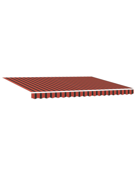 Tenda retrattile manuale con LED Arancione e Marrone 4,5 × 3 m