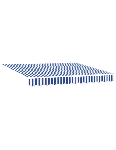 Tettuccio Elettrico Retrattile Blu e Bianco 3,5 x 2 m