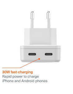 CHARGEPLUS DUAL USB-C SLIM WALL 65W 2