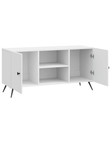 Mobile TV Bianco Lucido 102 x 34,5 x 50 cm Legno ingegnerizzato