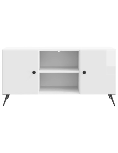 Mobile TV Bianco Lucido 102 x 34,5 x 50 cm Legno ingegnerizzato