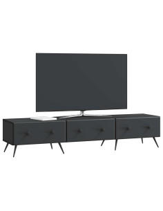 Mobile TV Nero 147 x 34,5 x 30 cm Legno ingegnerizzato 2