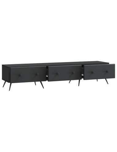 Mobile TV Nero 147 x 34,5 x 30 cm Legno ingegnerizzato
