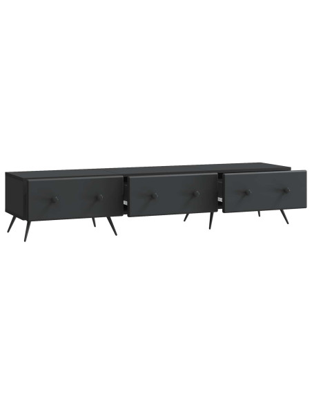 Mobile TV Nero 147 x 34,5 x 30 cm Legno ingegnerizzato