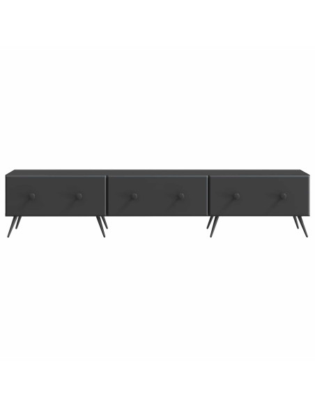 Mobile TV Nero 147 x 34,5 x 30 cm Legno ingegnerizzato