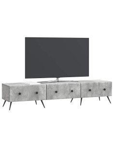 Mobile TV con cassetto Grigio Cemento 147 x 34,5 x 30 cm 2