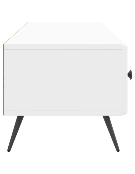 Mobile TV Bianco Lucido 147 x 34,5 x 30 cm Legno ingegnerizzato