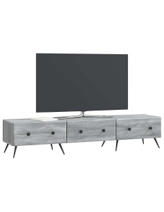 Mobile TV Grigio Sonoma 147 x 34,5 x 30 cm Legno ingegnerizzato 2