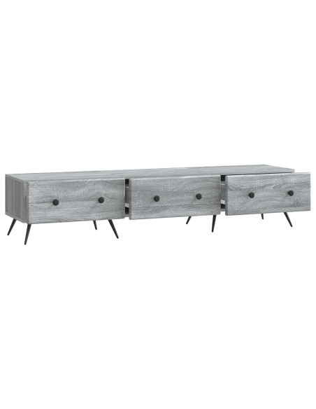 Mobile TV Grigio Sonoma 147 x 34,5 x 30 cm Legno ingegnerizzato