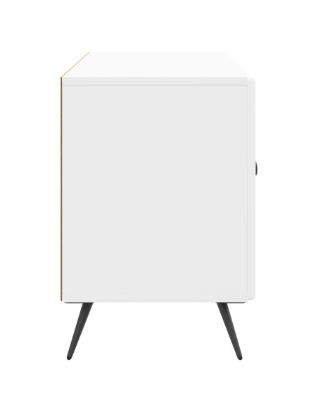 Mobile TV Bianco Lucido 99 x 34,5 x 50 cm Legno ingegnerizzato