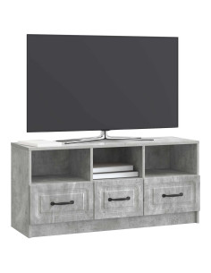 Mobile TV con cassetto Grigio Cemento 102 x 34,5 x 47 cm 2