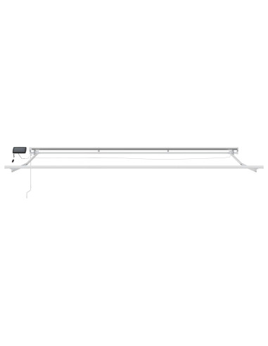 Cornice per Tenda Manuale con LED Antracite e Bianco 5 × 3,5 m
