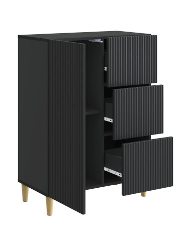 Credenza Nero 66 x 34,5 x 90 cm Legno ingegnerizzato