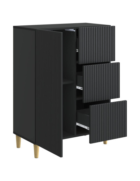 Credenza Nero 66 x 34,5 x 90 cm Legno ingegnerizzato