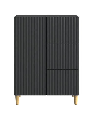 Credenza Nero 66 x 34,5 x 90 cm Legno ingegnerizzato