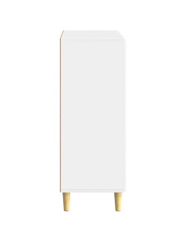 Credenza Bianco Lucido 66 x 34,5 x 90 cm Legno ingegnerizzato