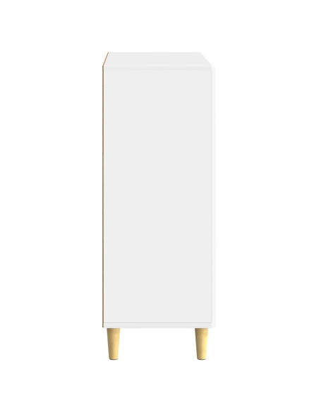 Credenza Bianco Lucido 66 x 34,5 x 90 cm Legno ingegnerizzato