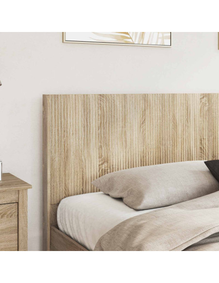 Struttura del letto con stoccaggio e testata Rovere Sonoma