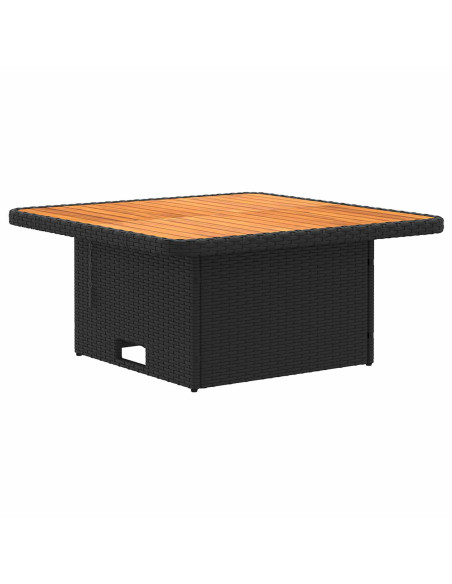 Set di Mobili con cuscino 7 pcs Nero e Turchese Rattan in PE