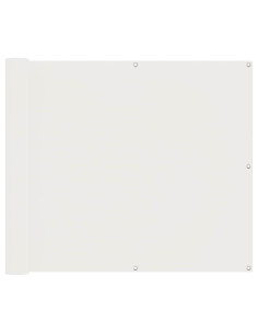 Schermo da balcone Bianco 100 x 400 cm Tessuto Oxford 2