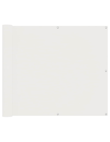 Schermo da balcone Bianco 100 x 600 cm Tessuto Oxford