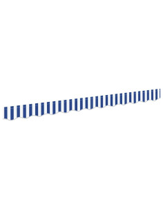 Tenda a Braccio Blu e Bianco 580 x 20 cm Tela 2