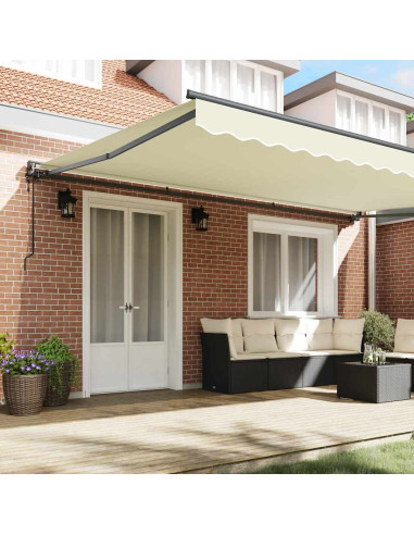 Tenda Retrattile Crema 500x300 cm Tessuto
