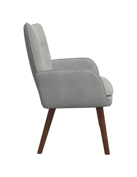 Sofa a Due Posti Grigio chiaro 115 x 61 x 87 cm Velluto