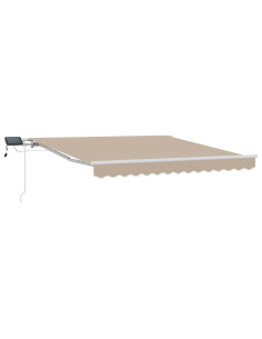 Tenda Retrattile Beige 350 x 250 cm Tessuto e acciaio 2