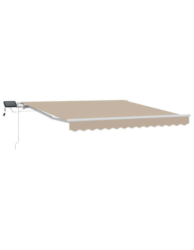 Tenda Retrattile Beige 350 x 250 cm Tessuto e acciaio