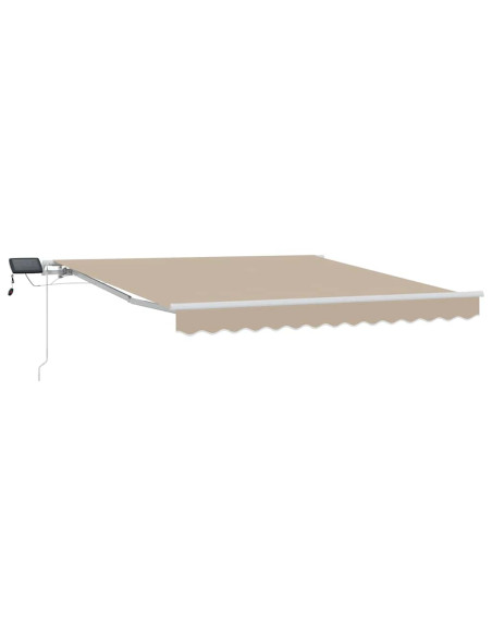 Tenda Retrattile Beige 350 x 250 cm Tessuto e acciaio