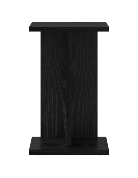 Supporto per piante 2 pcs Rovere Nero 25 x 25,5 x 40,5 cm
