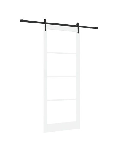 Porta scorrevole Bianco e Nero 93 x 232 cm