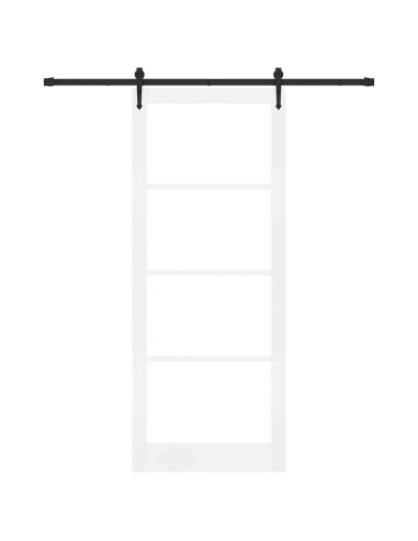 Porta scorrevole Bianco e Nero 93 x 232 cm
