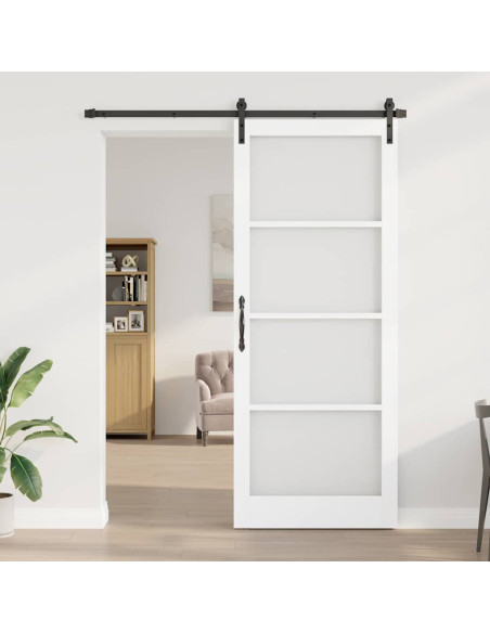 Porta scorrevole ORKDAL Bianco e Nero 93 x 232 cm