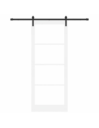 Porta scorrevole ORKDAL Bianco e Nero 93 x 232 cm