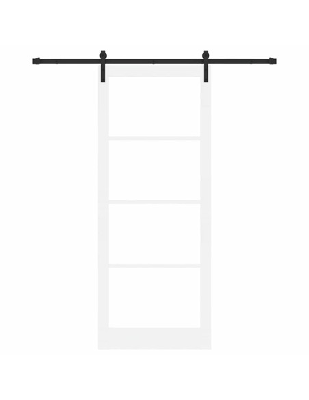 Porta scorrevole ORKDAL Bianco e Nero 93 x 232 cm
