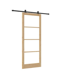Porta scorrevole ORKDAL Naturale e Nero 93 x 232 cm 2