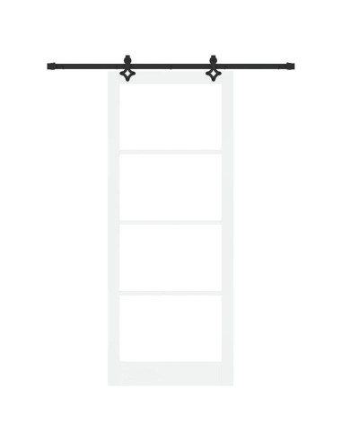 Porta scorrevole ORKDAL Bianco e Nero 93 x 232 cm